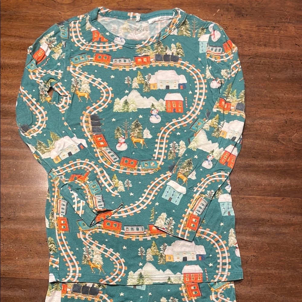 Posh Peanut Wyatt Holiday Train Pajamas